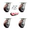 Service Caster 5 Inch Kingpinless Poly on Polyolefin Wheel Swivel Caster Set with Swivel Lock SCC-KP30S520-PPUR-BSL-4 - alternate 6